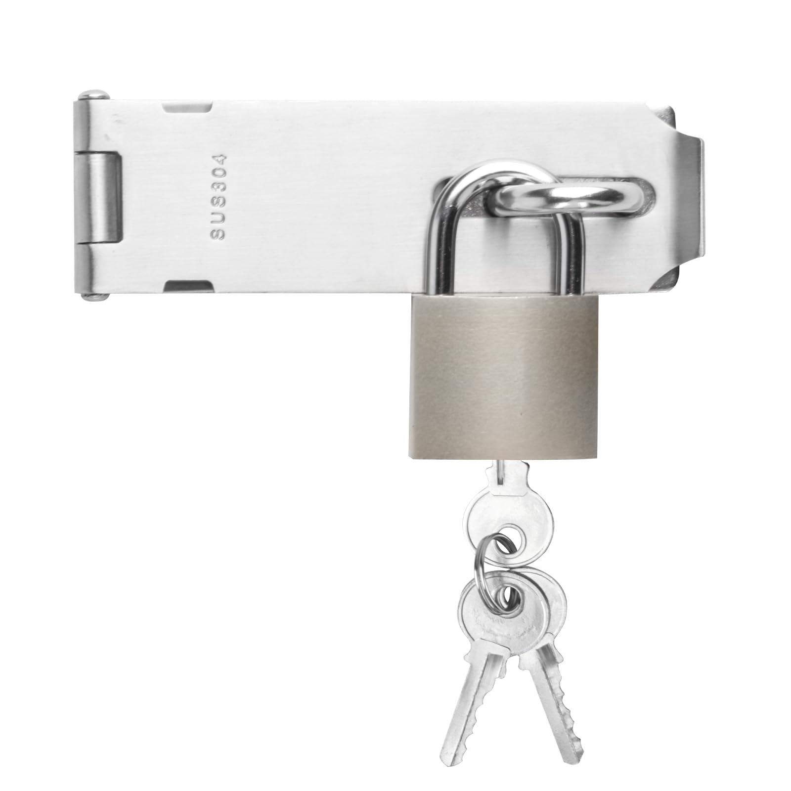 1 Set Stainless Steel Padlock Lock, Door Lock Lock, Padlock Latch
